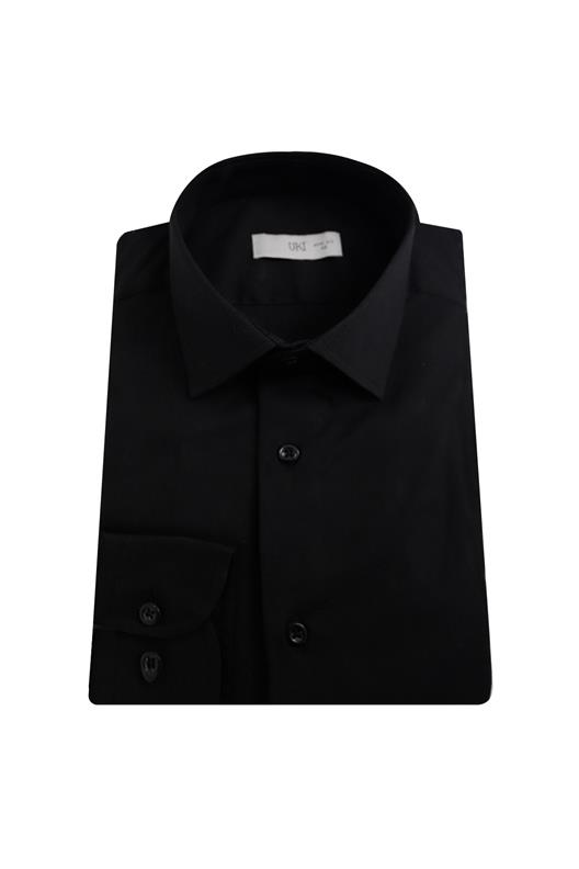 SİYAH Slim Fit Uzun Kol Gömlek