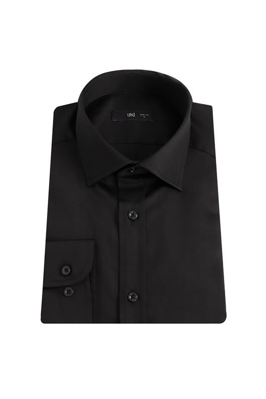 SİYAH Slim Fit Uzun Kol Gömlek
