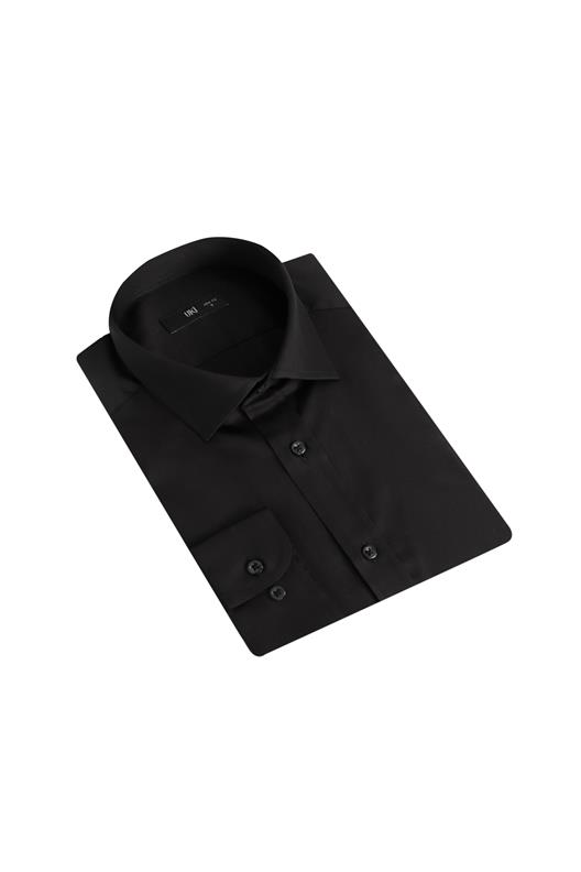 SİYAH Slim Fit Uzun Kol Gömlek