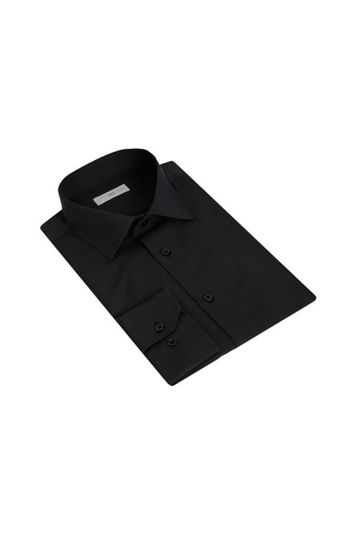 SİYAH Slim Fit Uzun Kol Gömlek