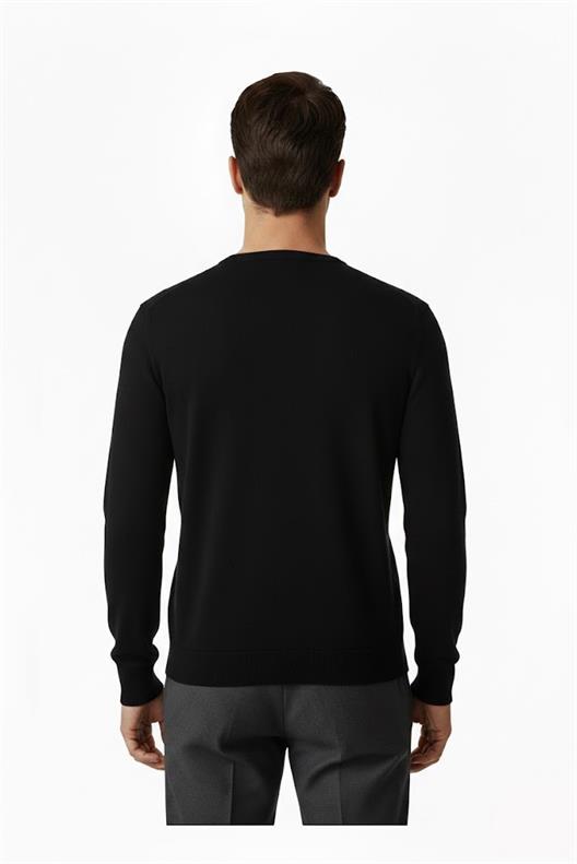 SİYAH V Yaka Triko Kazak