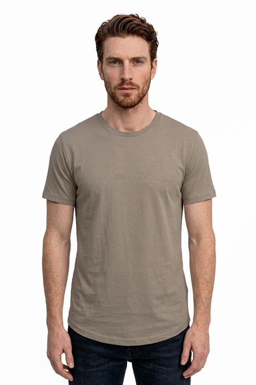 VİZON Dark In Black Modal Bisiklet Yaka T-shirt