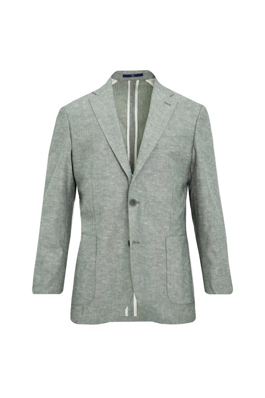 YEŞİL Comfort Fit Casual Keten Ceket