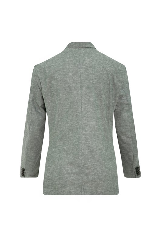 YEŞİL Comfort Fit Casual Keten Ceket