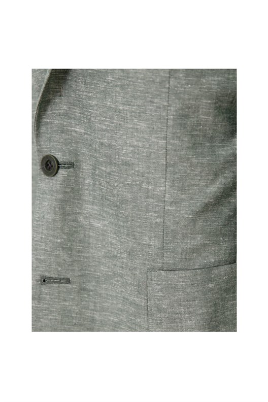 YEŞİL Comfort Fit Casual Keten Ceket