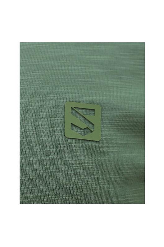 YEŞİL Denim Marker Modal Bisiklet Yaka T-shirt