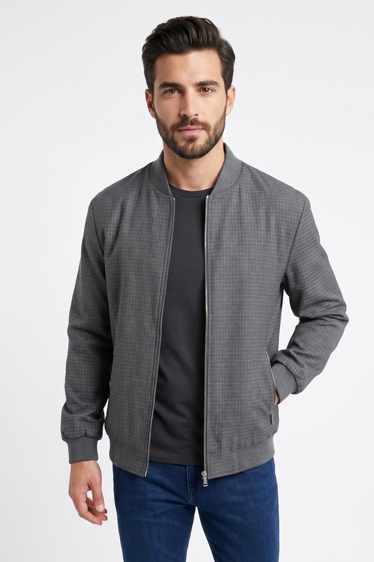ANTRASİT Comfort Fit Ceket Mont