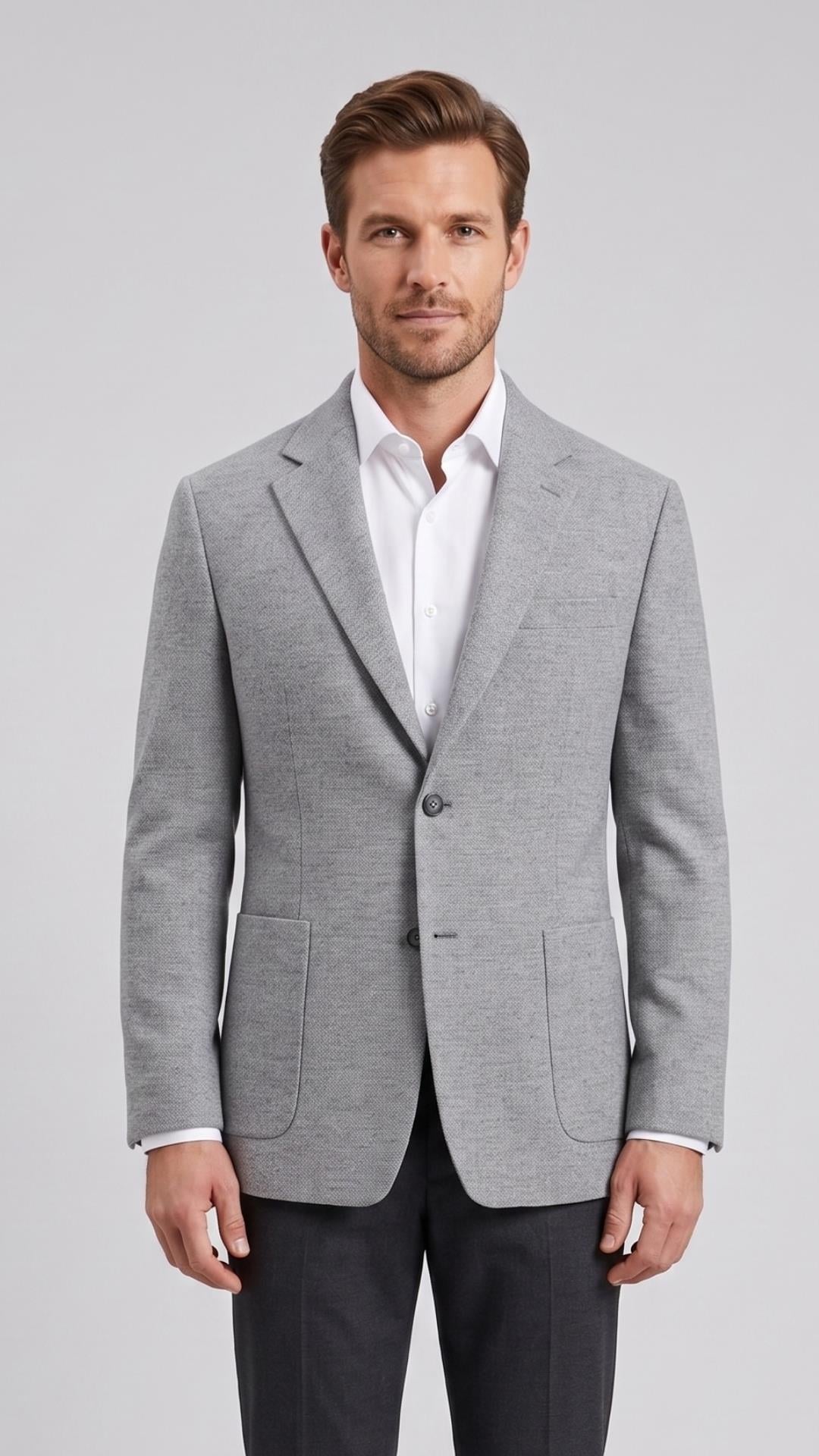 ANTRASİT Mono Yaka Klasik Ceket