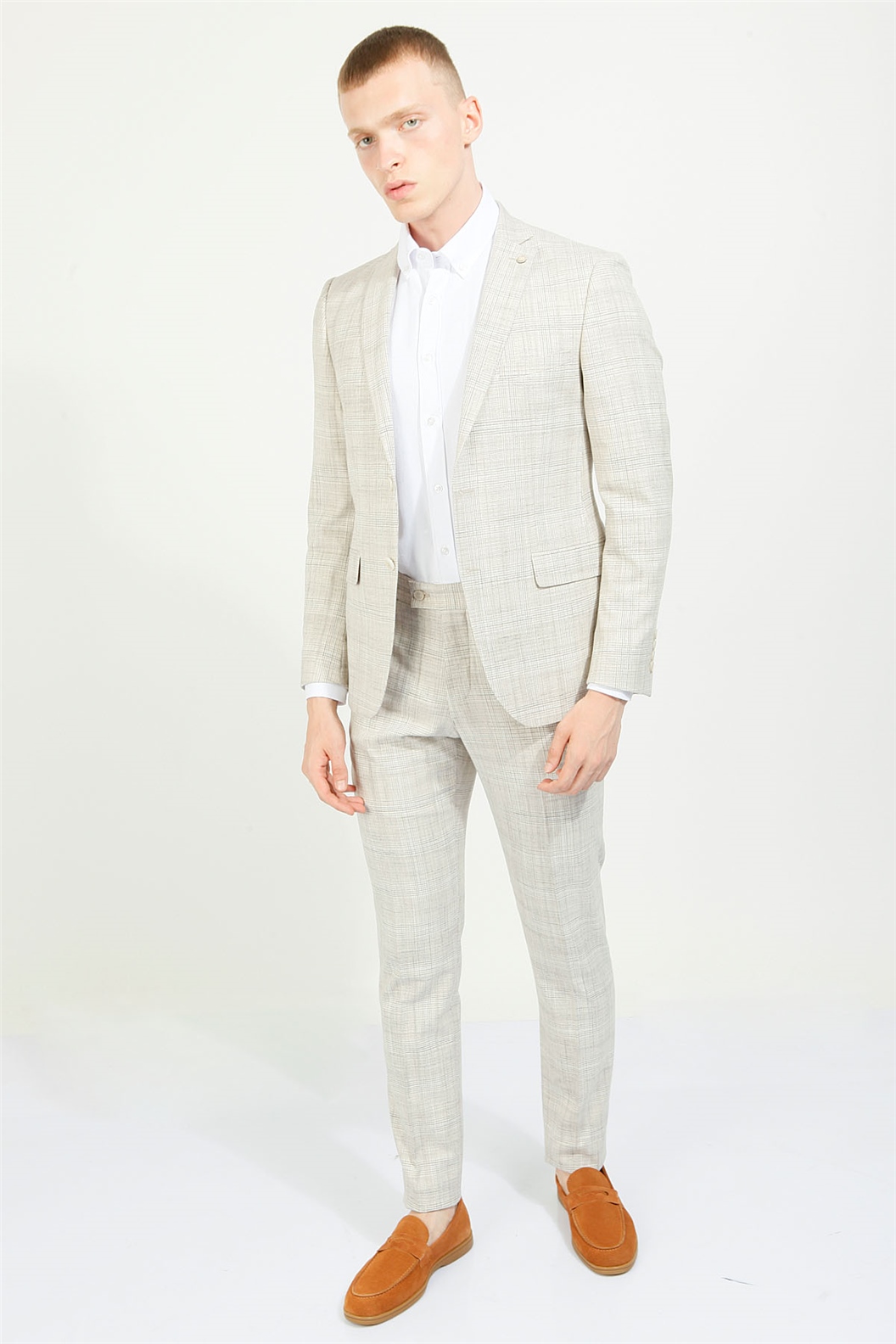 BEJ Comfort Fit 6 Drop Takım Elbise