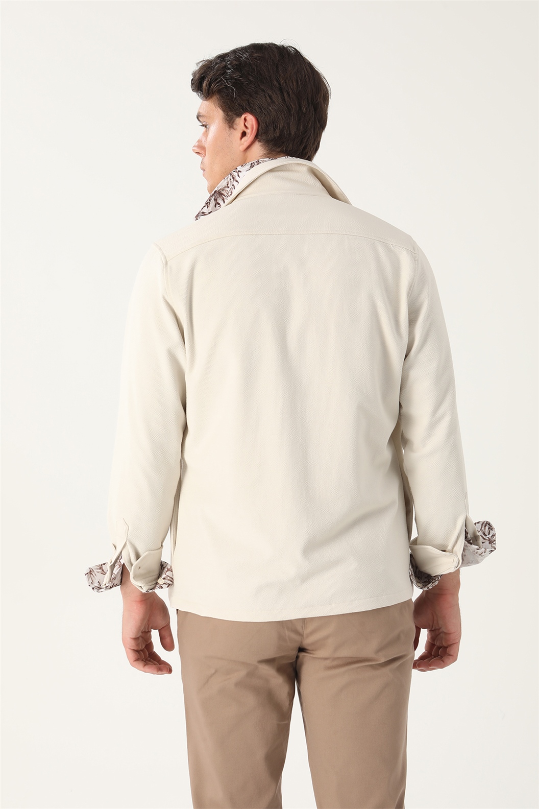Ekru Comfort Fit Gömlek Ceket · 4