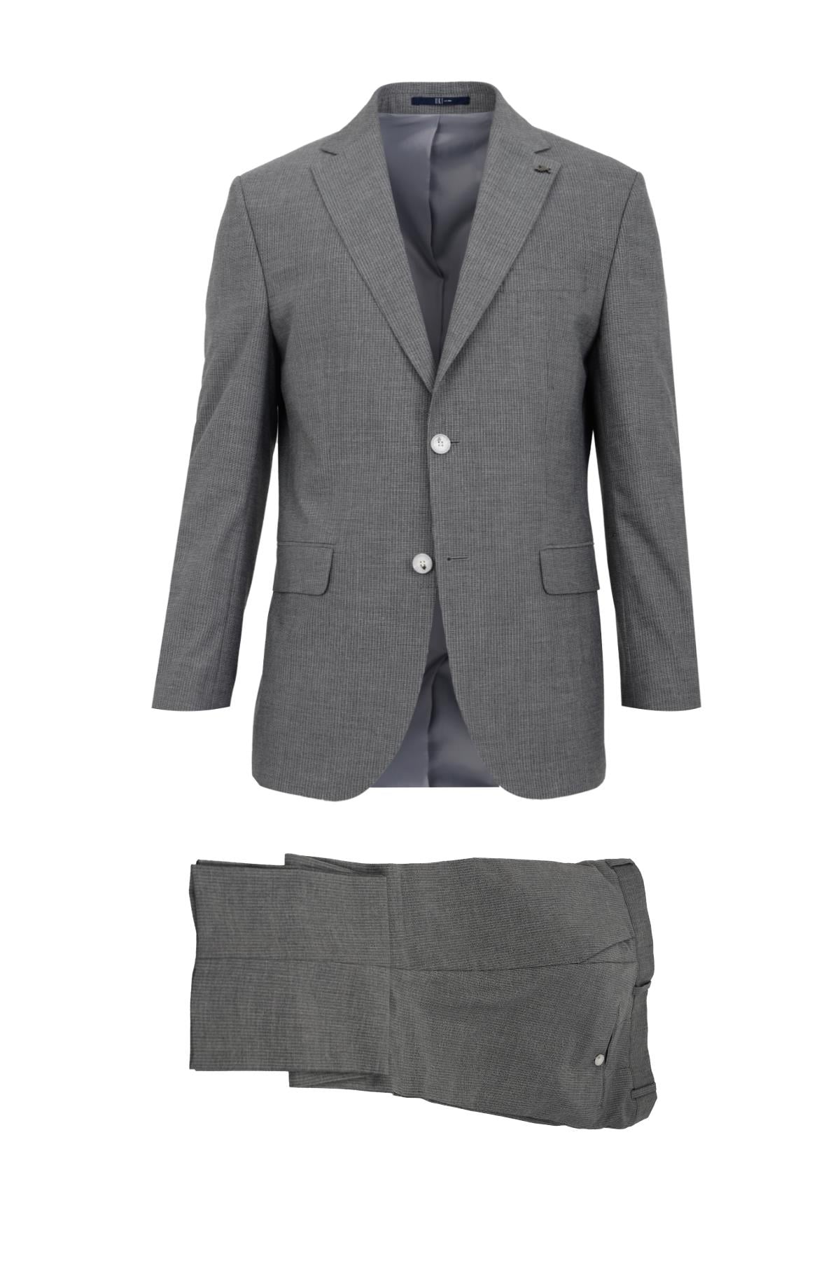 Gri Comfort Fit 6 Drop Takım Elbise