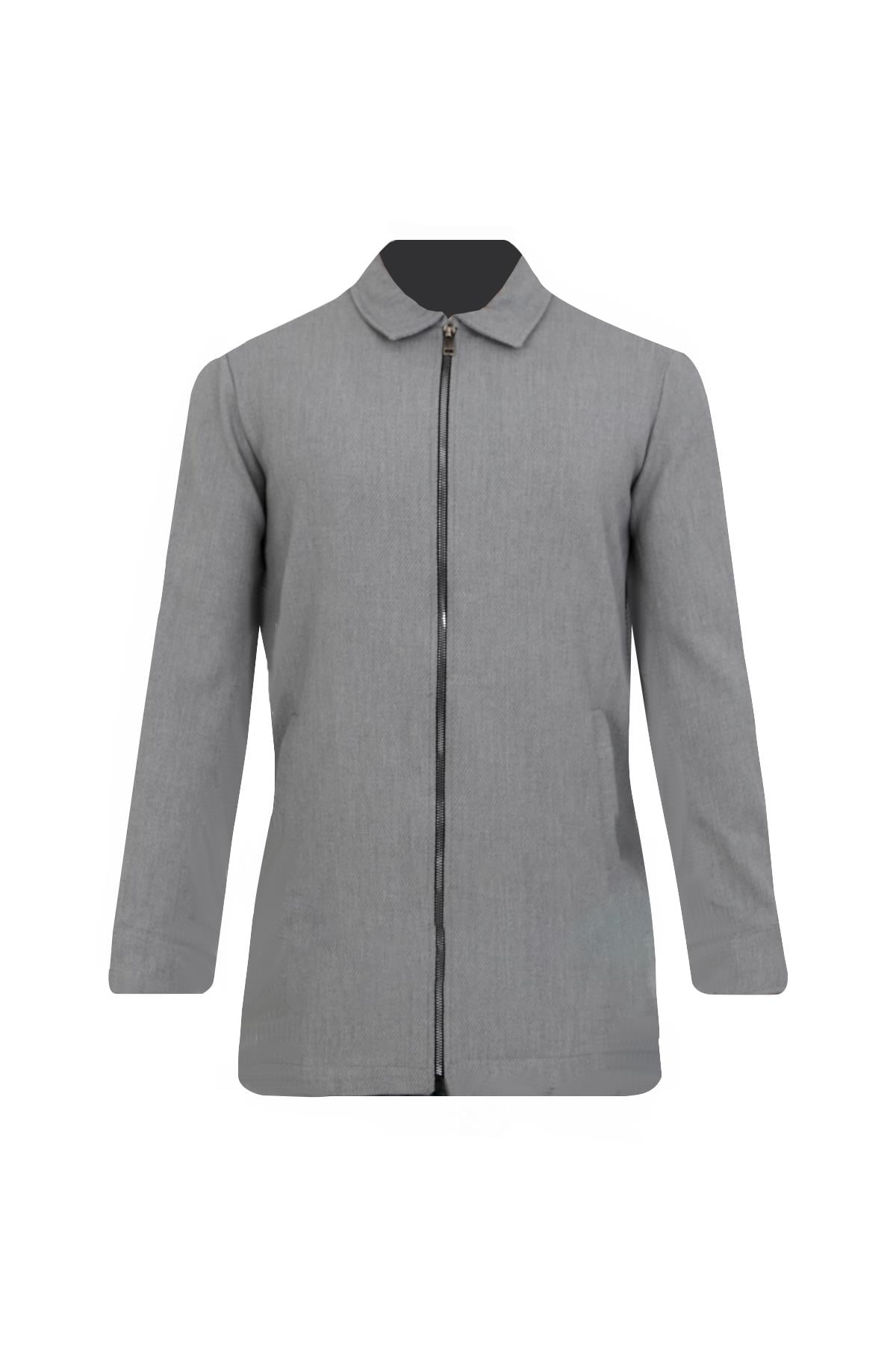 Gri Comfort Fit Gömlek Ceket