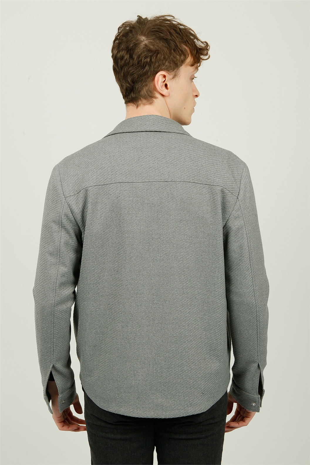 GRİ Slim Fit Gömlek Ceket · 4