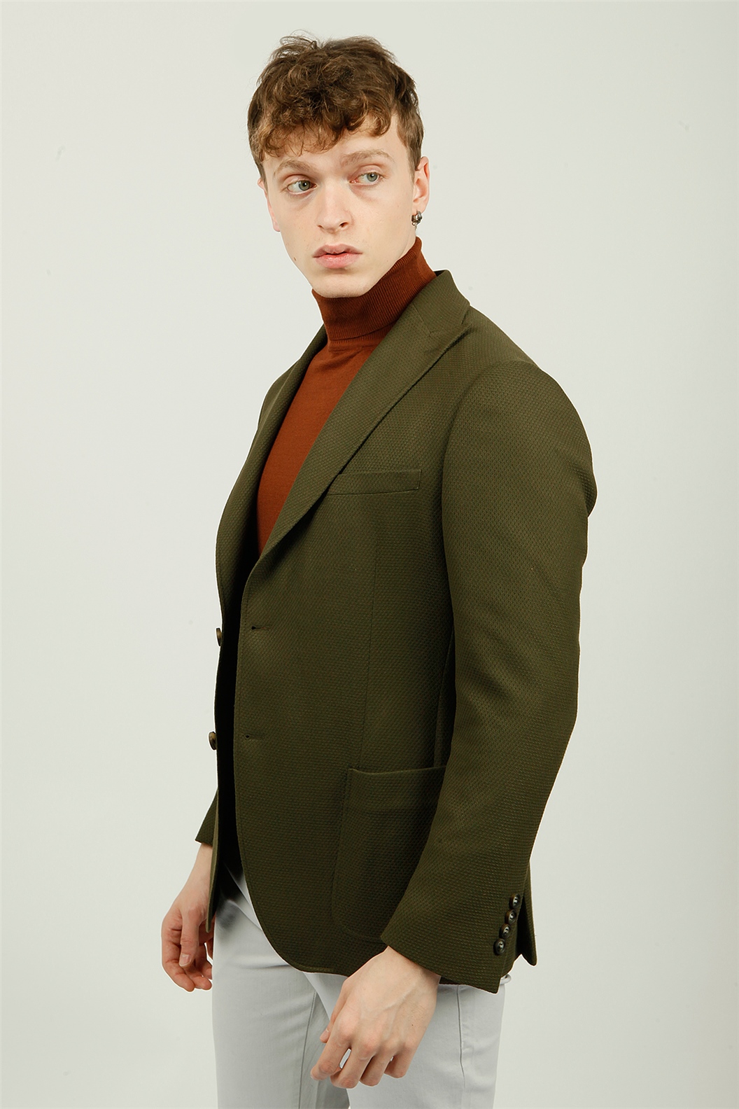 Haki Comfort Fit 6 Drop Ceket · 2