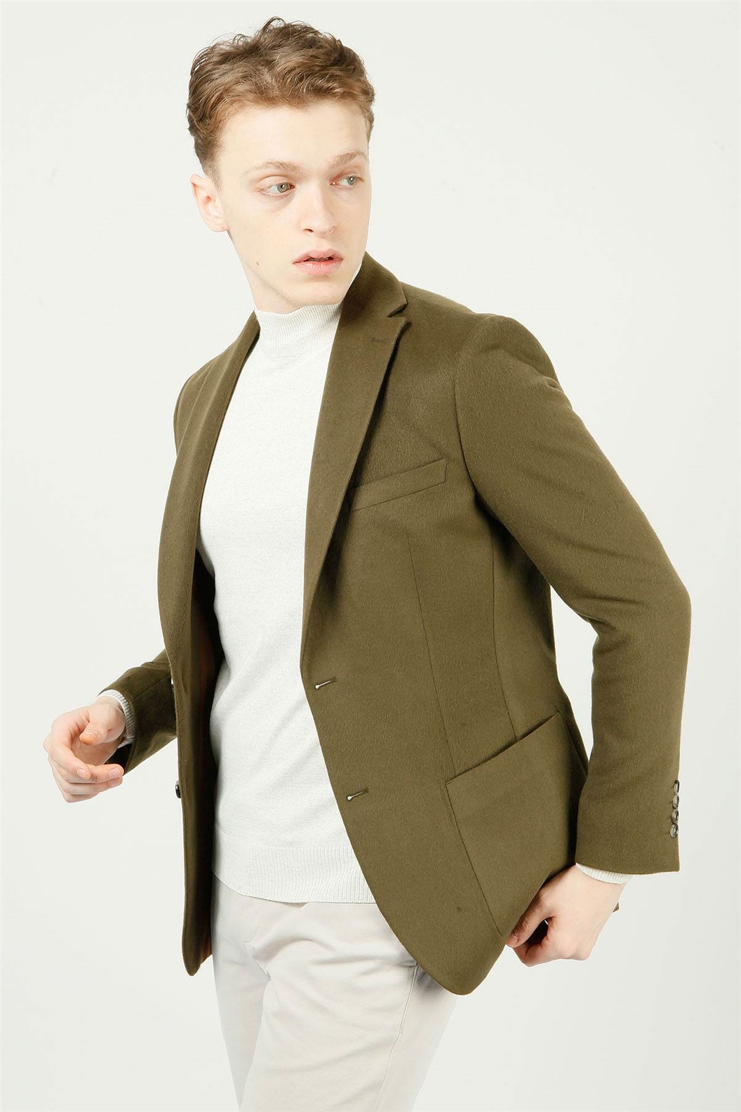 Haki Comfort Fit 6 Drop Ceket · 3