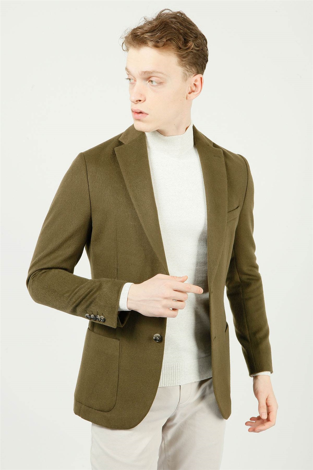 Haki Comfort Fit 6 Drop Ceket · 2