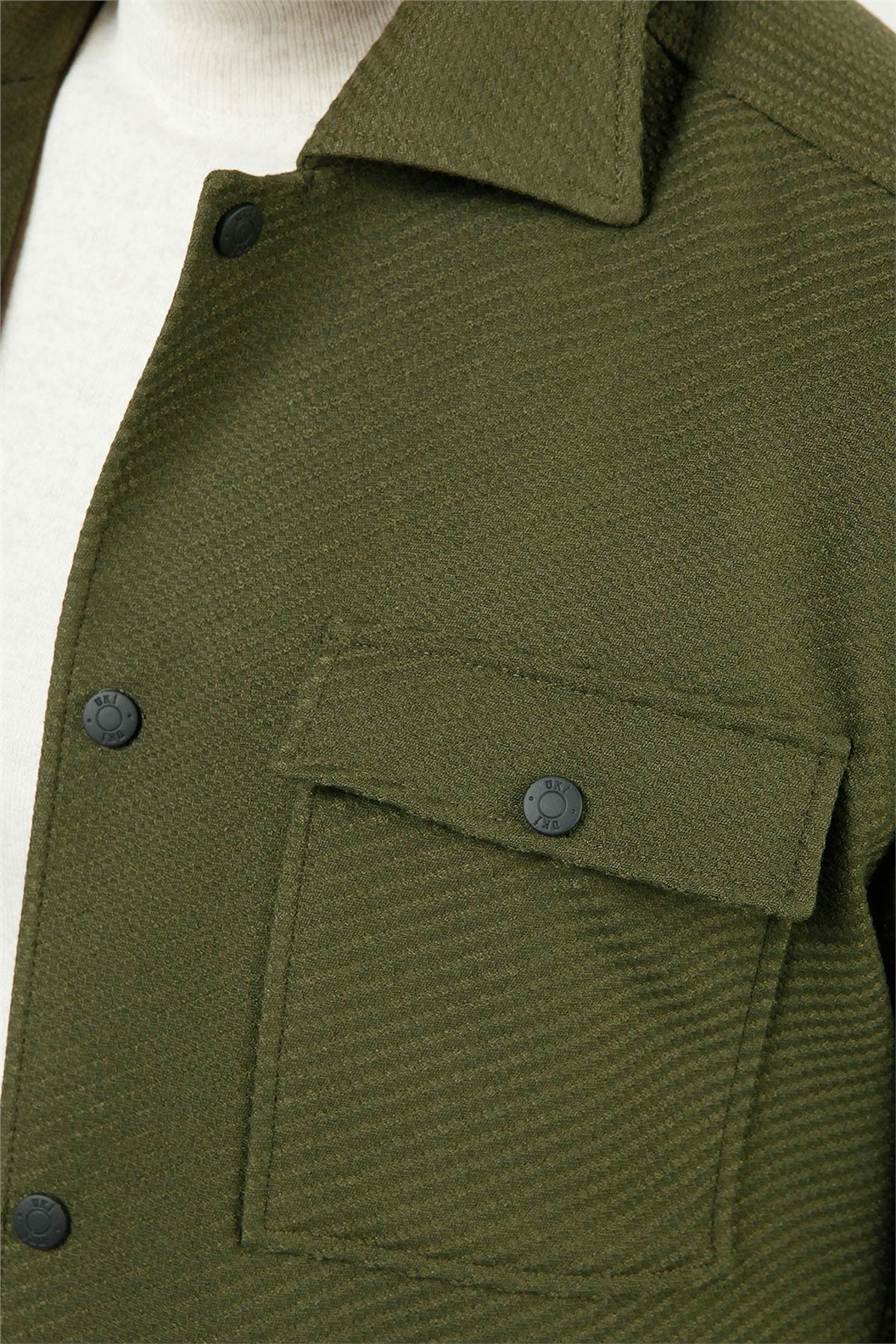 Haki Slim Fit Gömlek Ceket · 5