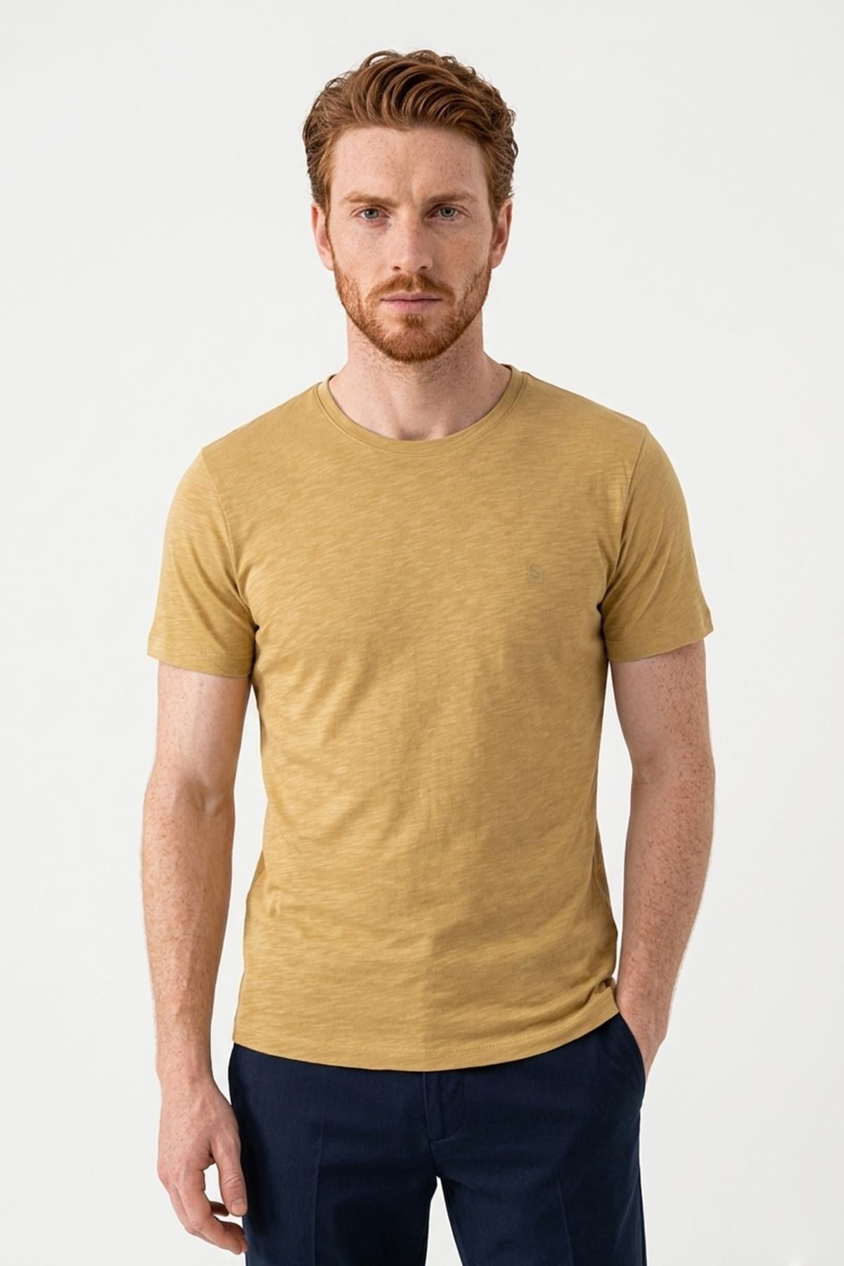 HARDAL Denim Marker Modal Bisiklet Yaka T-shirt
