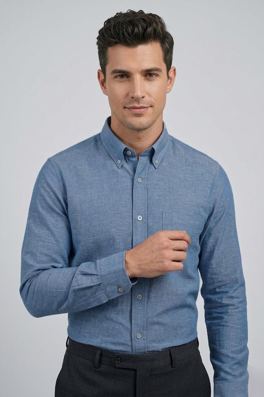 İNDİGO Comfort Fit Uzun Kol Gömlek