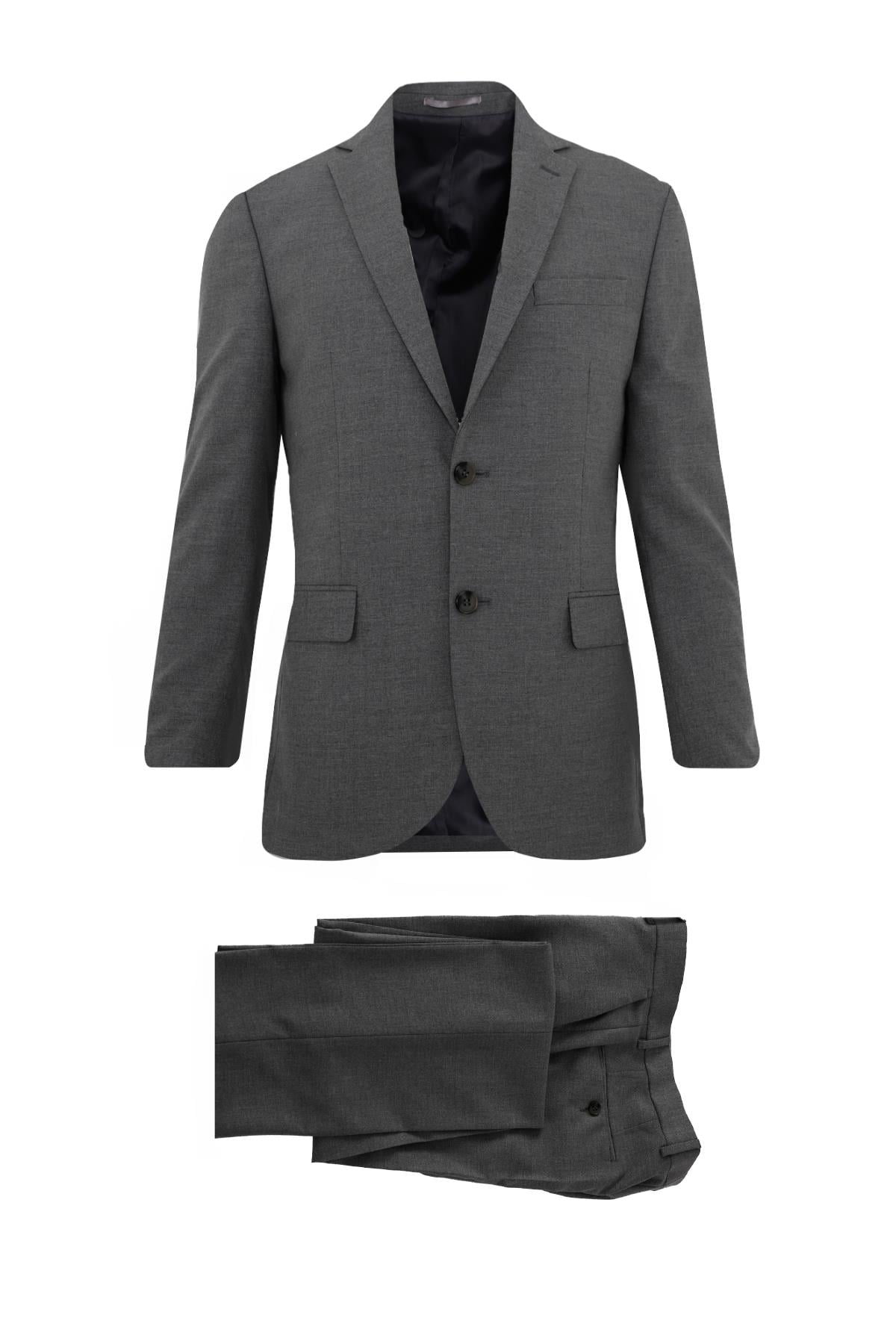 Koyu Gri Comfort Fit 6 Drop Takım Elbise