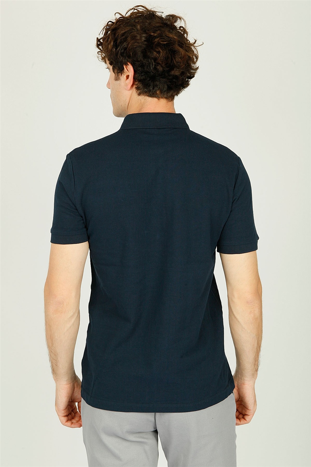 Lacivert - Beyaz - Kırmızı Comfort Fit Polo Yaka T-Shirt · 3