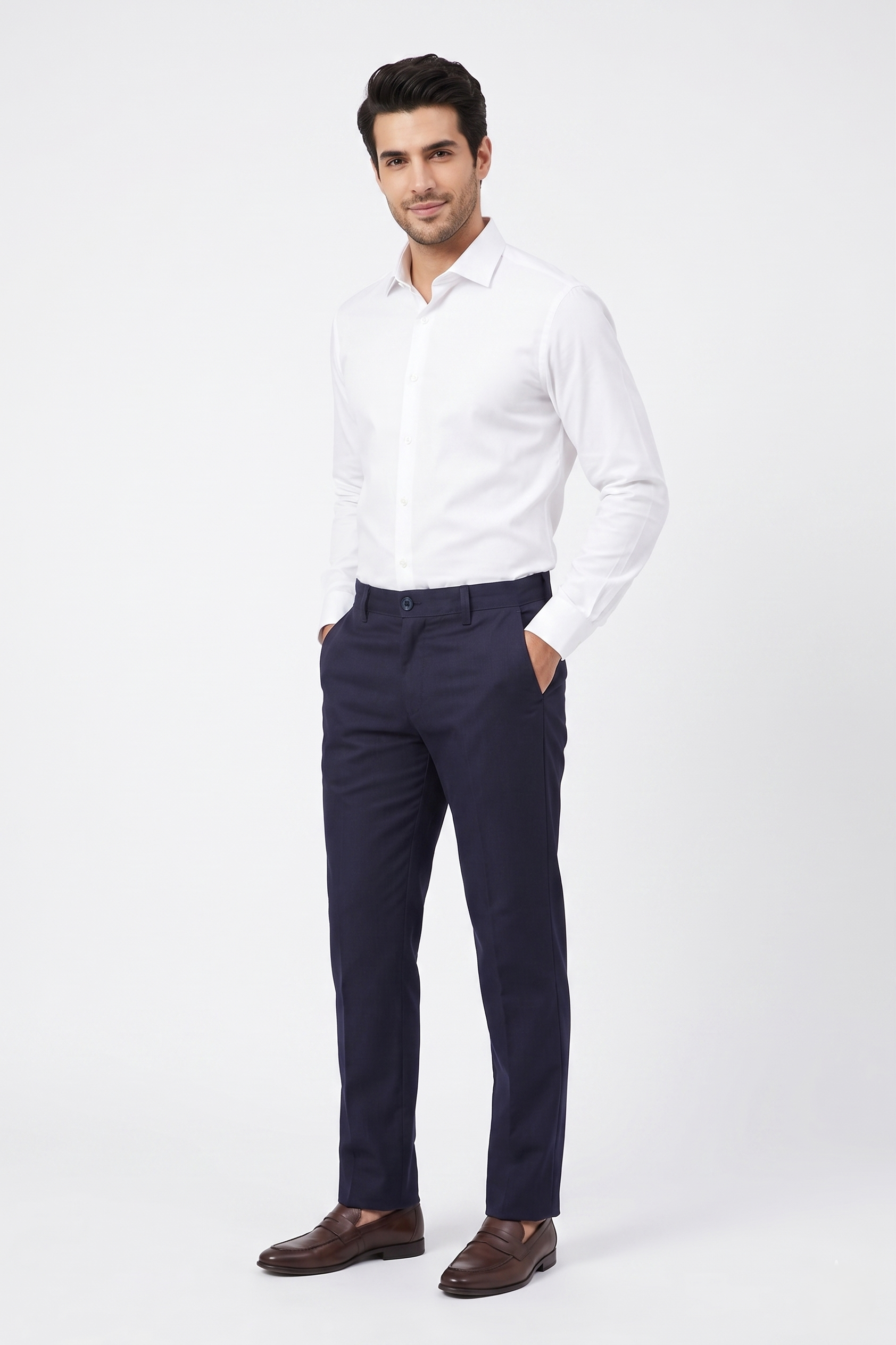 LACİVERT Comfort Fit Chino Pantolon