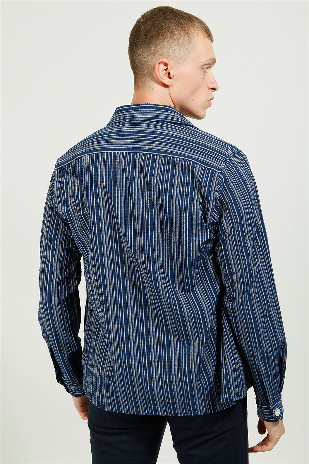 Lacivert Comfort Fit Gömlek Ceket · 6