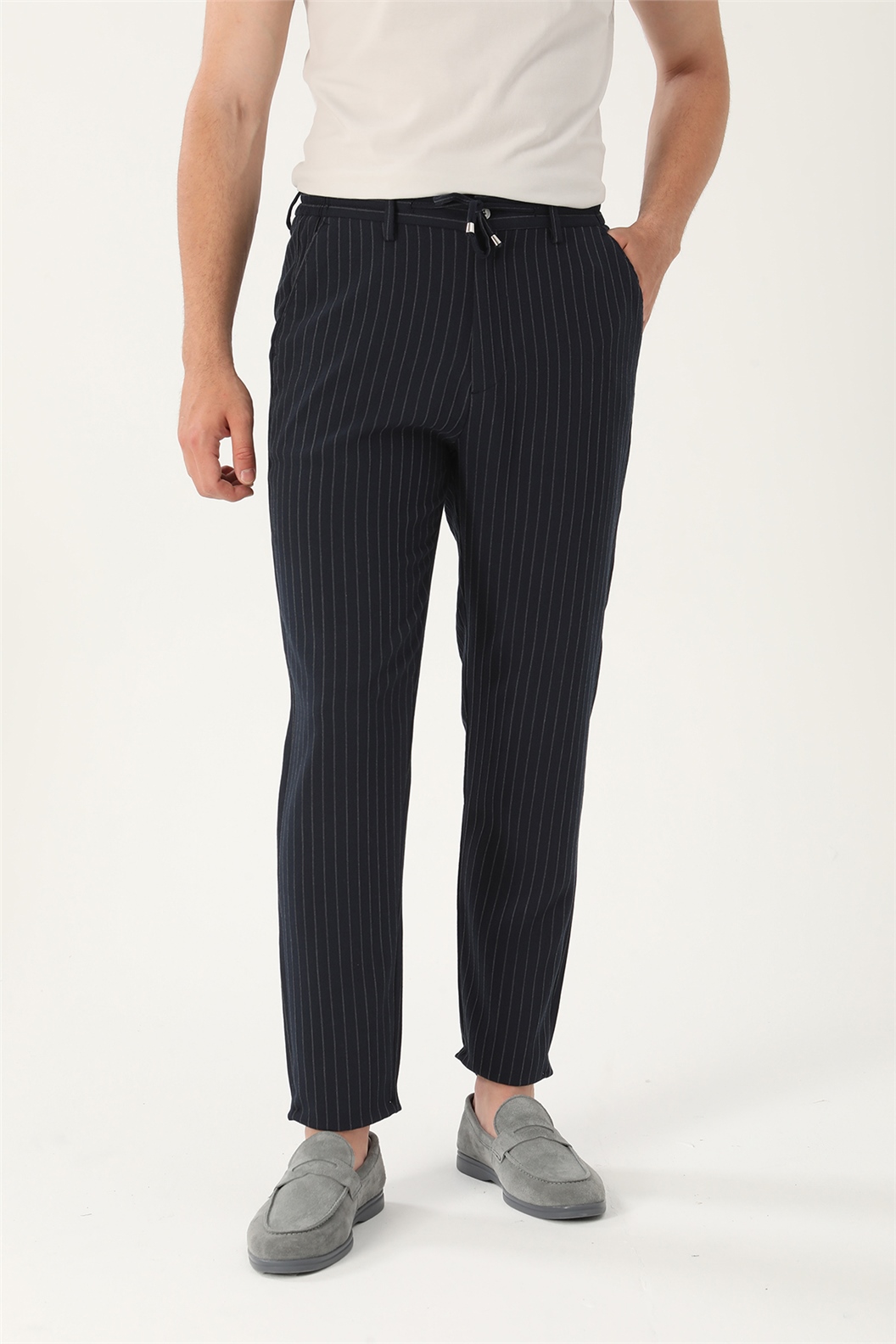 Lacivert Slim Fit Jogger Pantolon · 3
