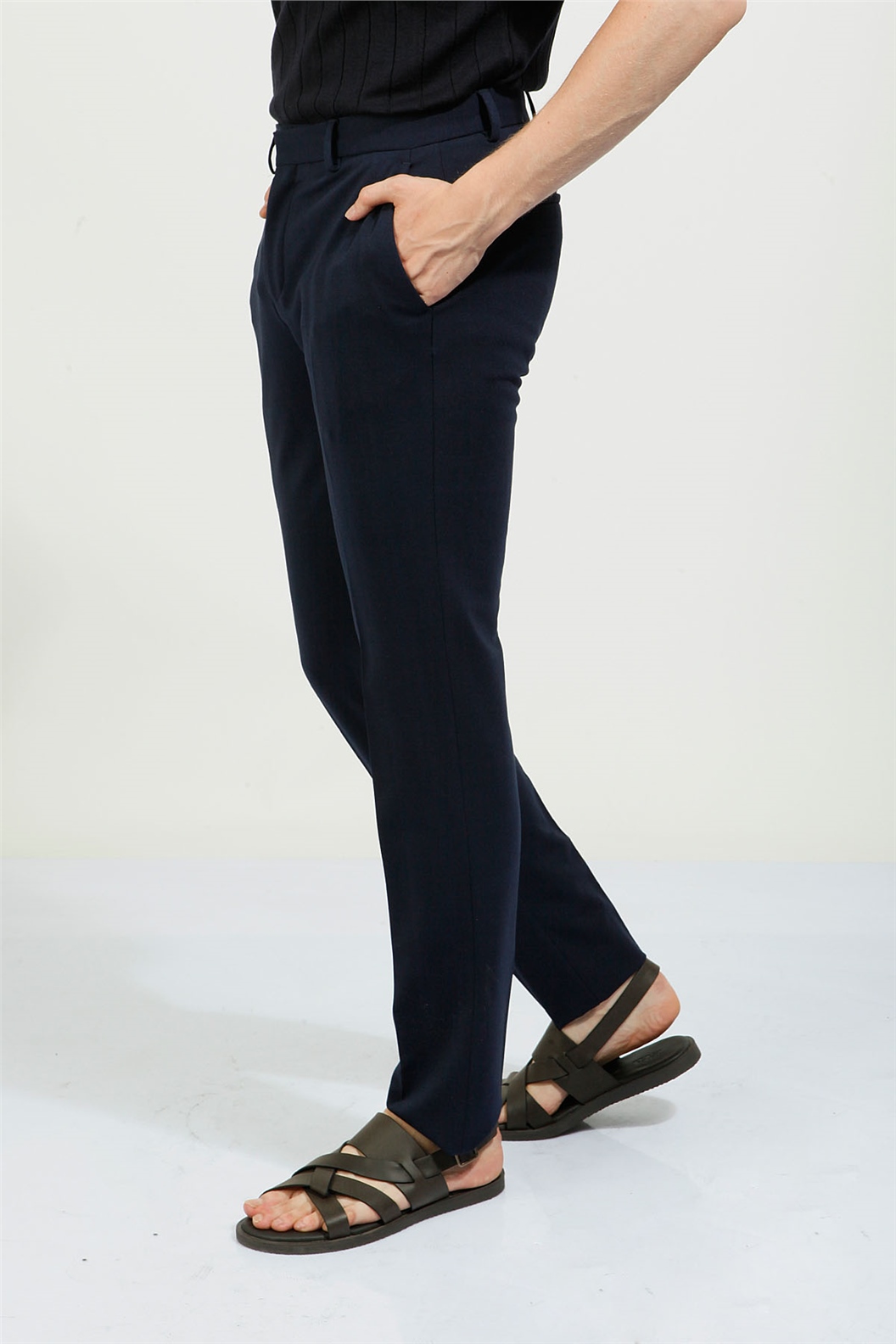 Lacivert Slim Fit Jogger Pantolon · 3