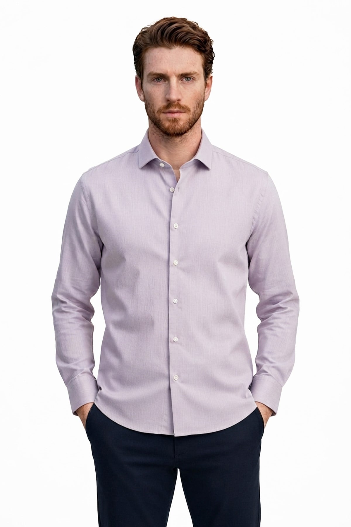 LİLA Comfort Fit Uzun Kol Gömlek