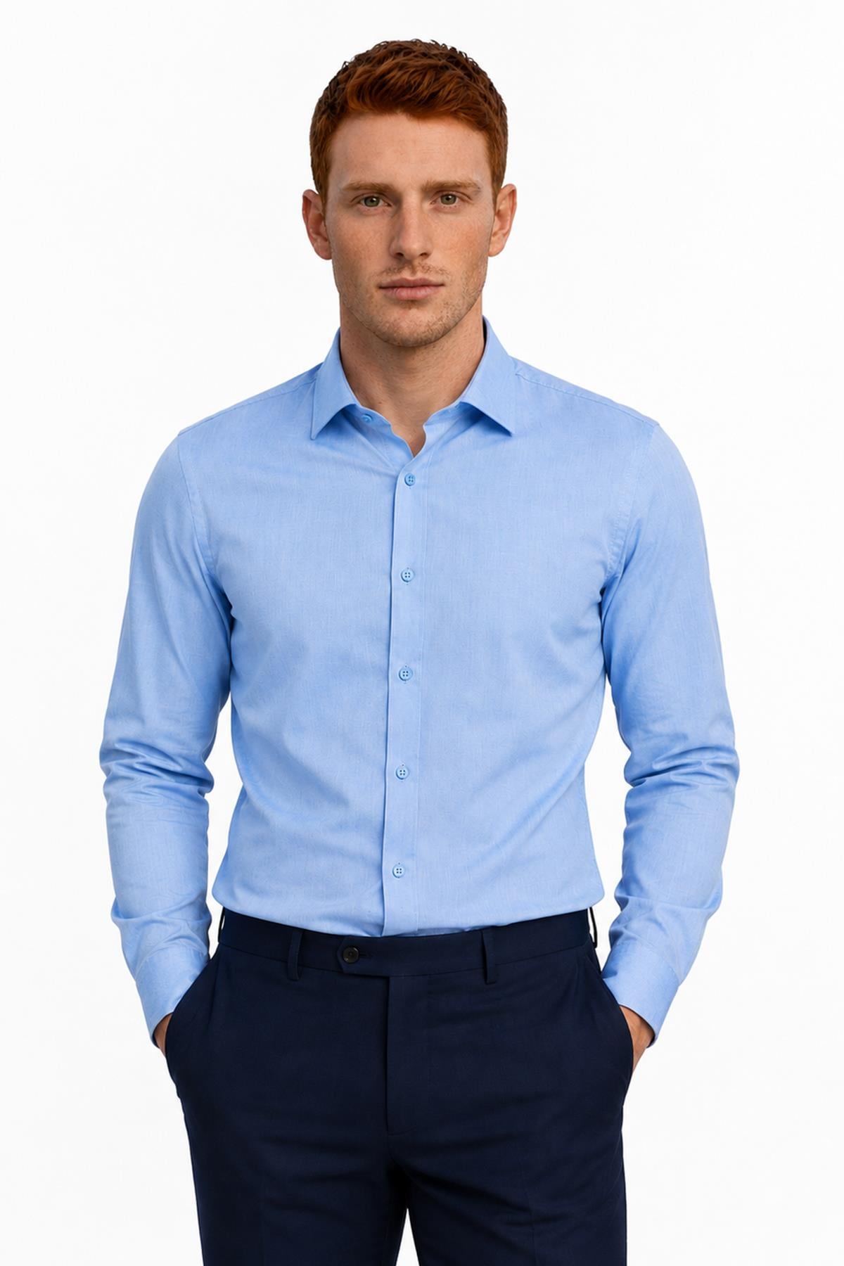 MAVİ Slim Fit Uzun Kol Oxford Klasik Gömlek