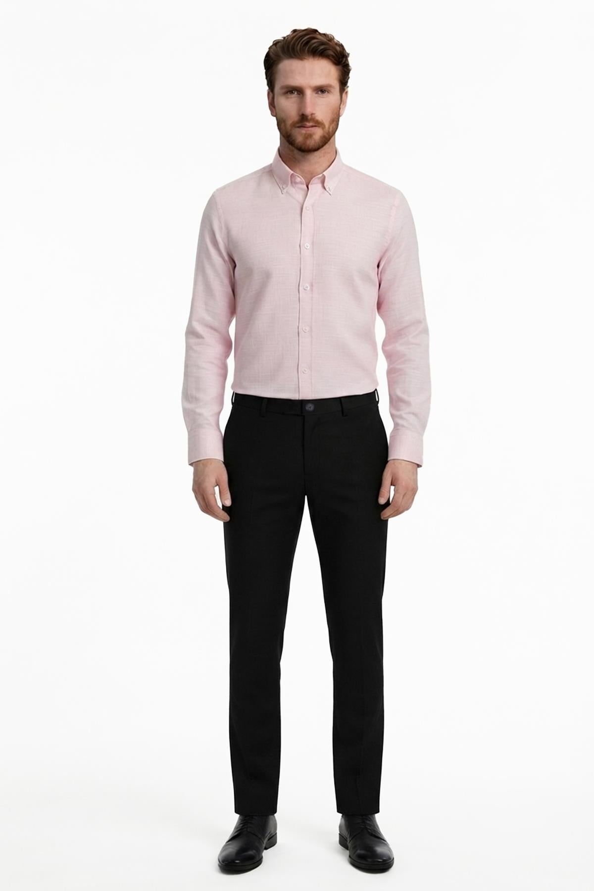SİYAH Comfort Fit Chino Pantolon