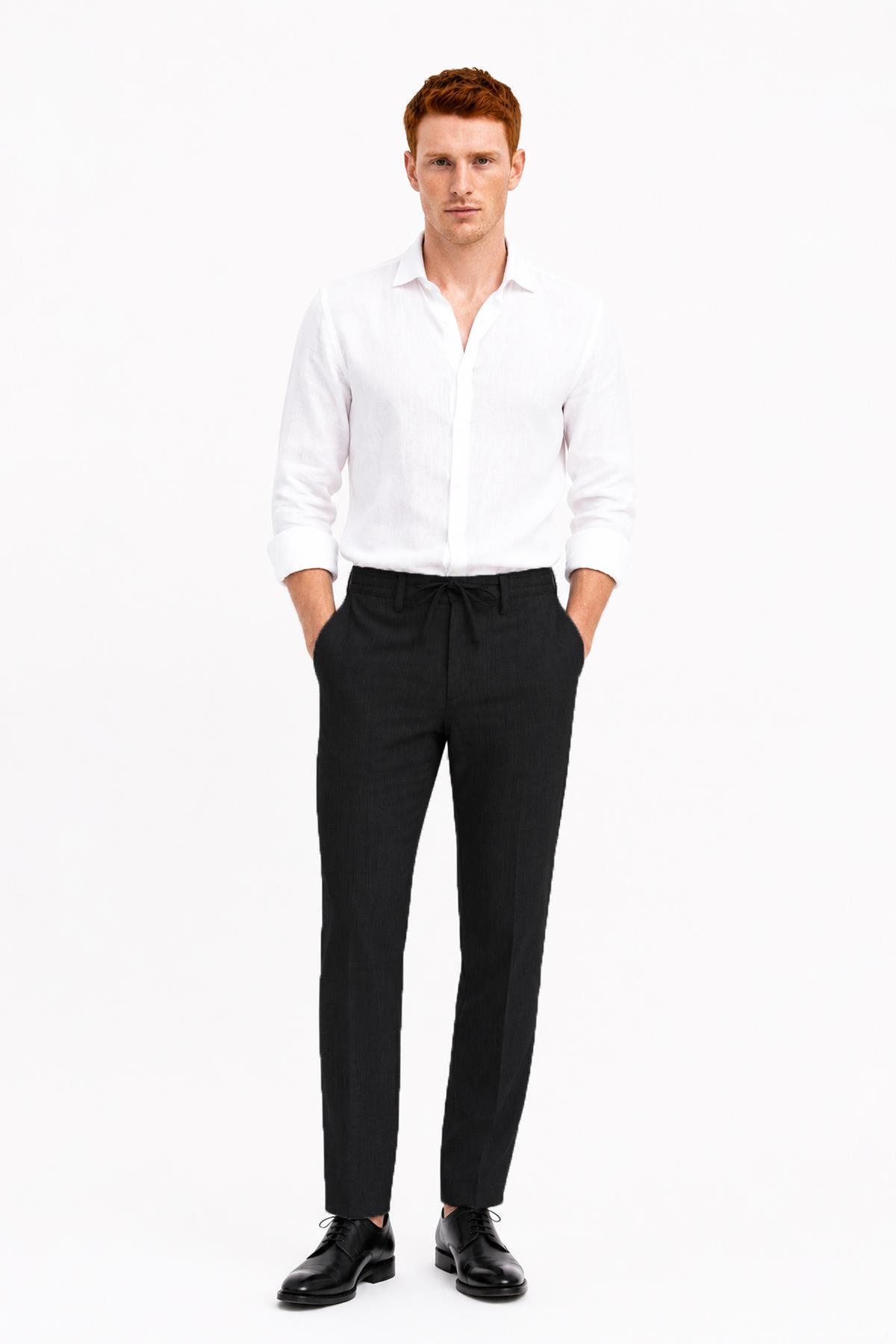 SİYAH Comfort Fit Jogger Pantolon
