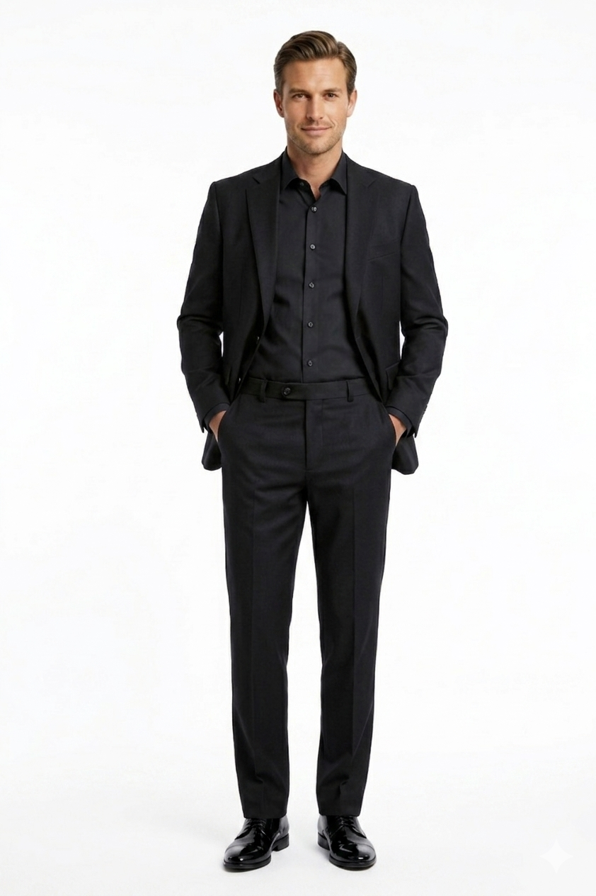 SİYAH Comfort Fit Klasik Pantolon