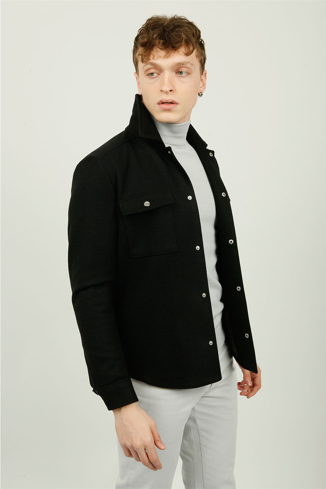 SİYAH Slim Fit Gömlek Ceket · 3
