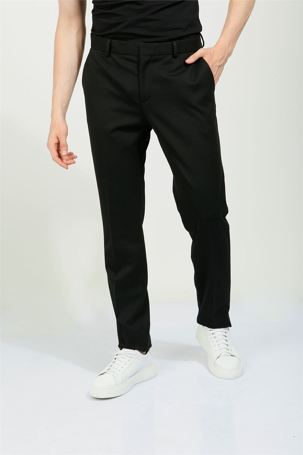 Siyah Slim Fit Jogger Pantolon