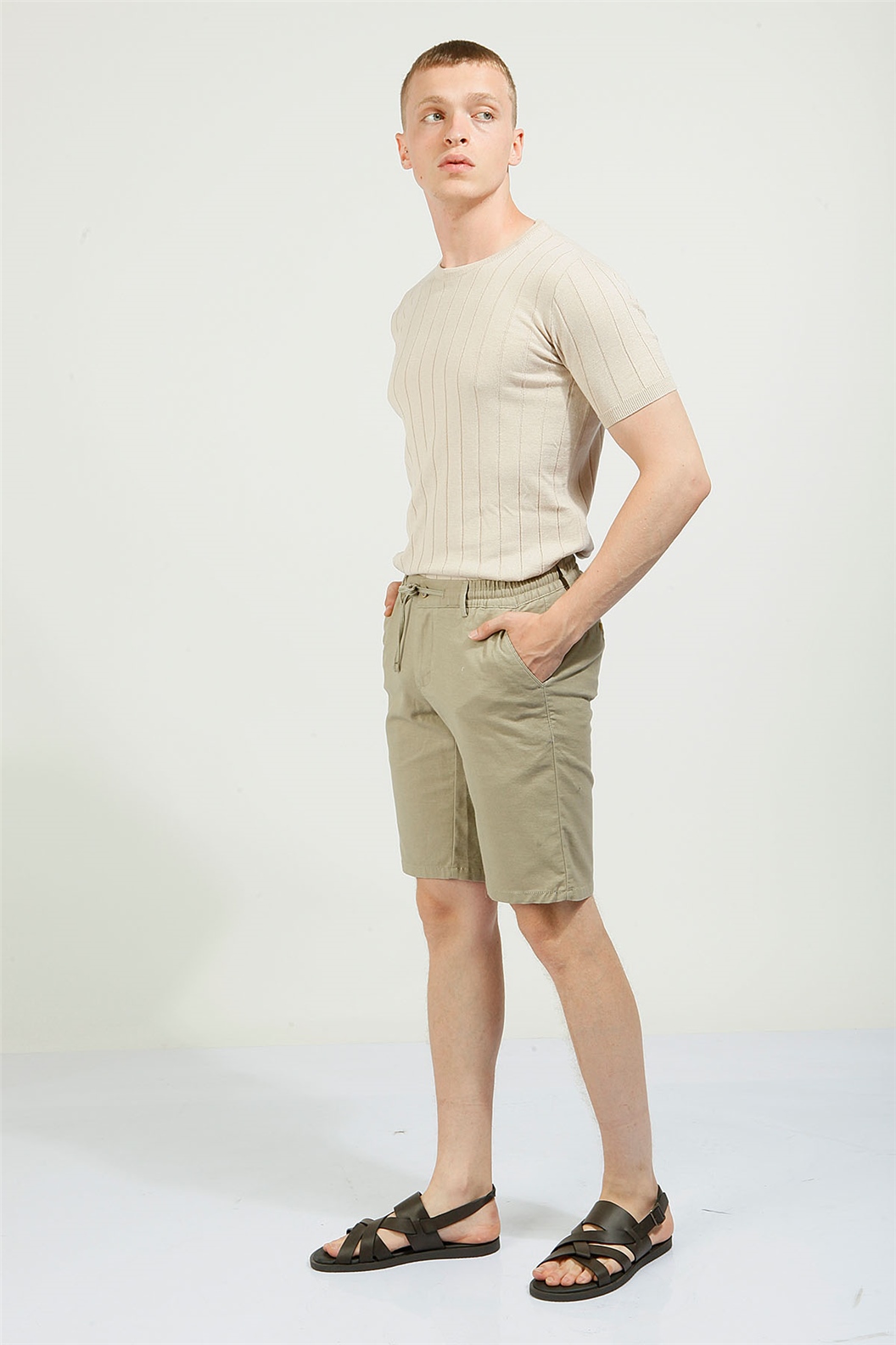 YEŞİL Slim Fit Bermuda Şort · 4