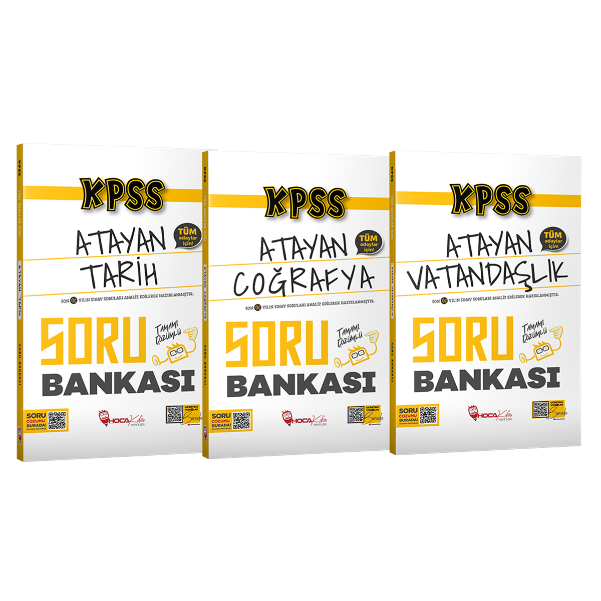 2026 KPSS GY-GK Atayan Tarih-Coğrafya-Vatandaşlık Soru Bankası 3 lü Set