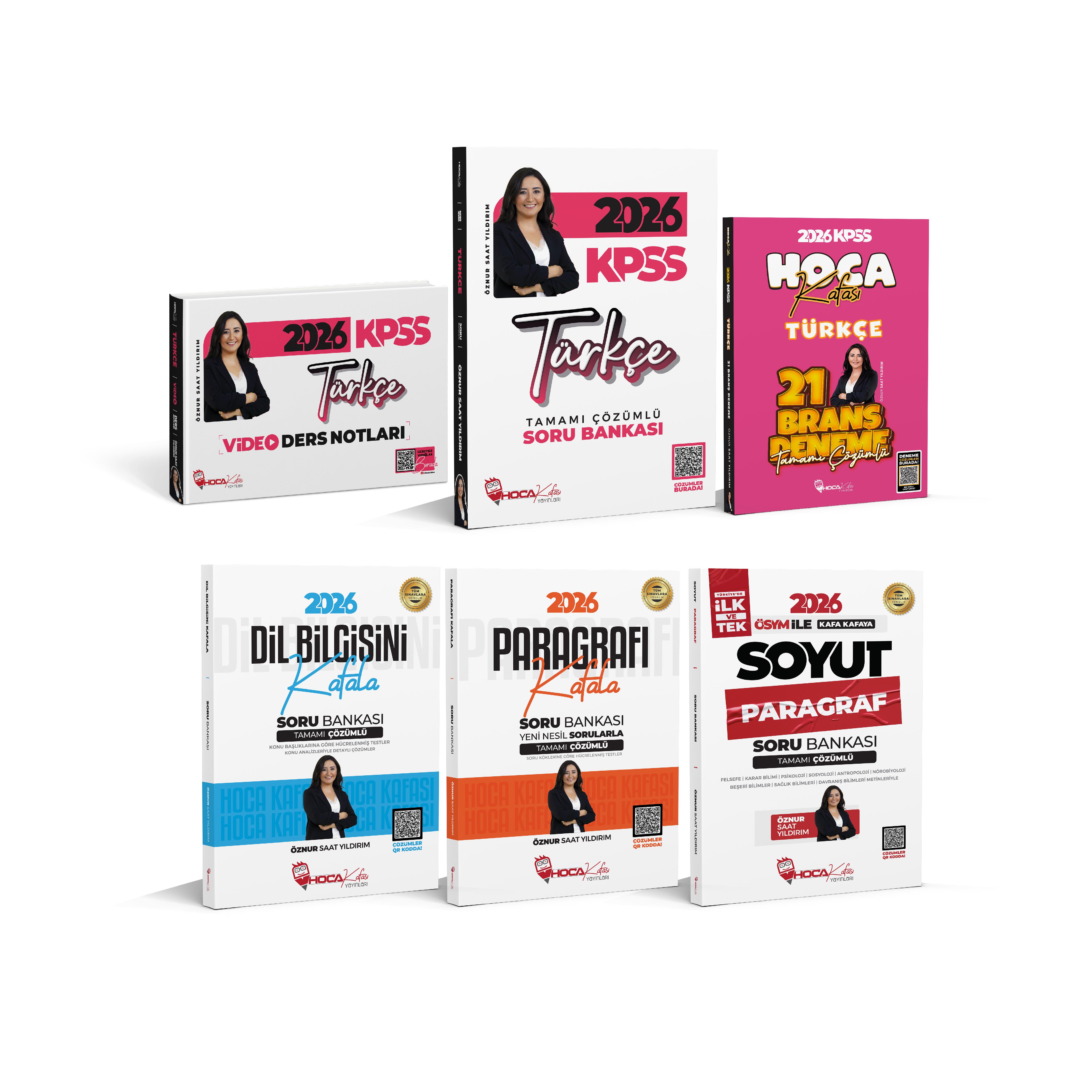 2026 KPSS Türkçe Soru Bankası-Video- Dil Bilgisini Kafala- Paragrafı Kafala- Soyut Paragraf -Branş Deneme  6 LI Set