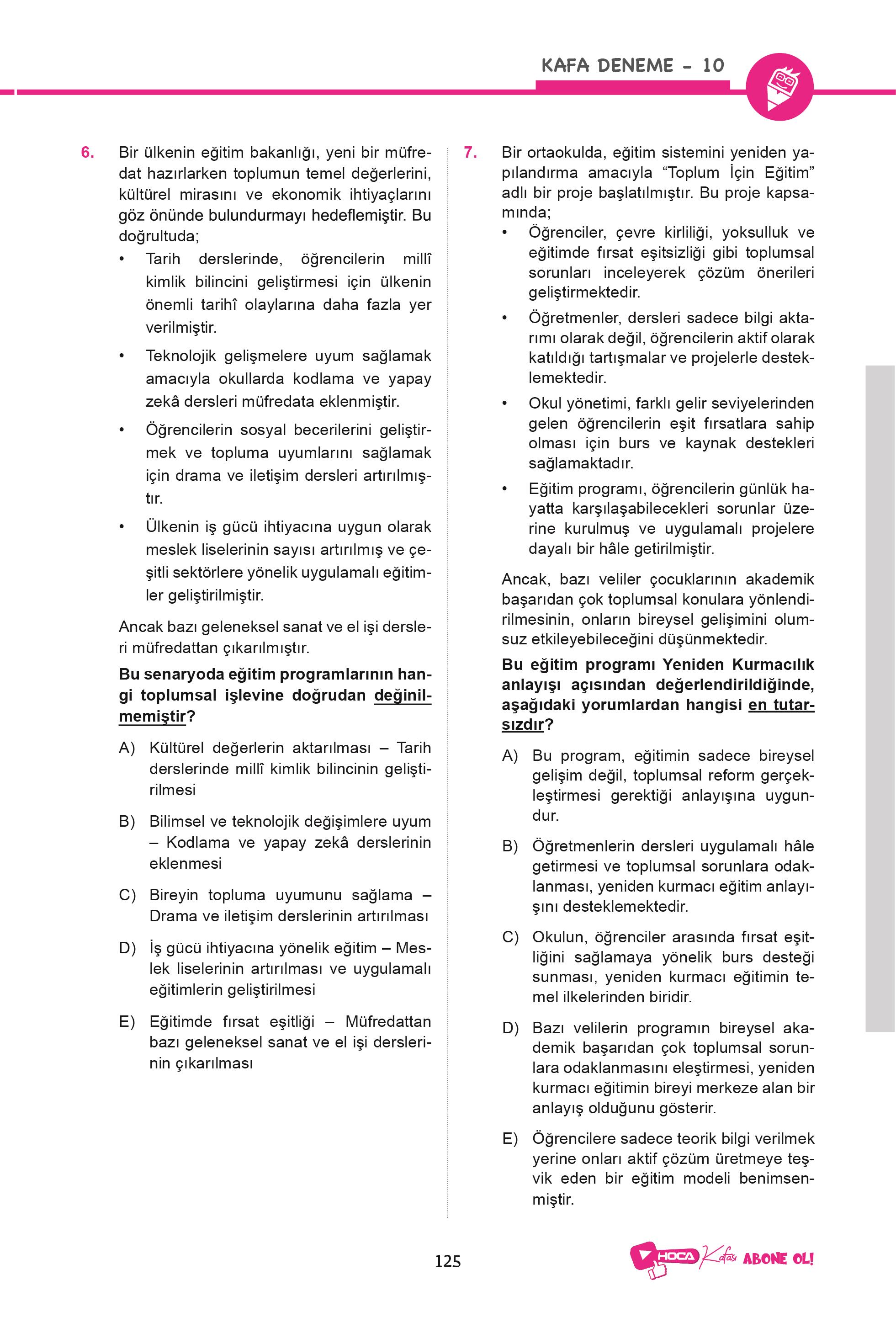 2026 MEB AGS Eğitimin Temelleri ve Türk Millî Eğitim Sistemi Tamamı Çözümlü 10 Deneme Sınavı(KOMİSYON)