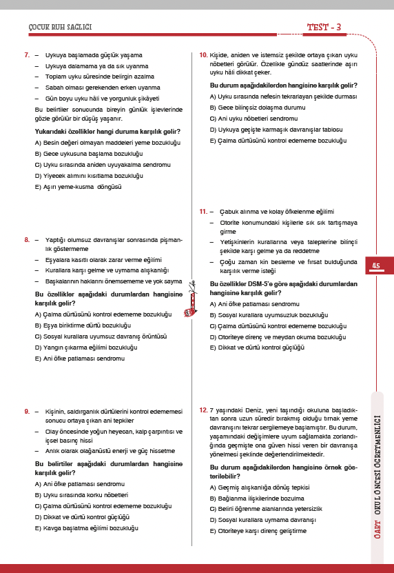 2026 MEB – AGS ÖABT Atayan Okul Öncesi Öğretmenliği Tamamı Çözümlü Soru Bankası 