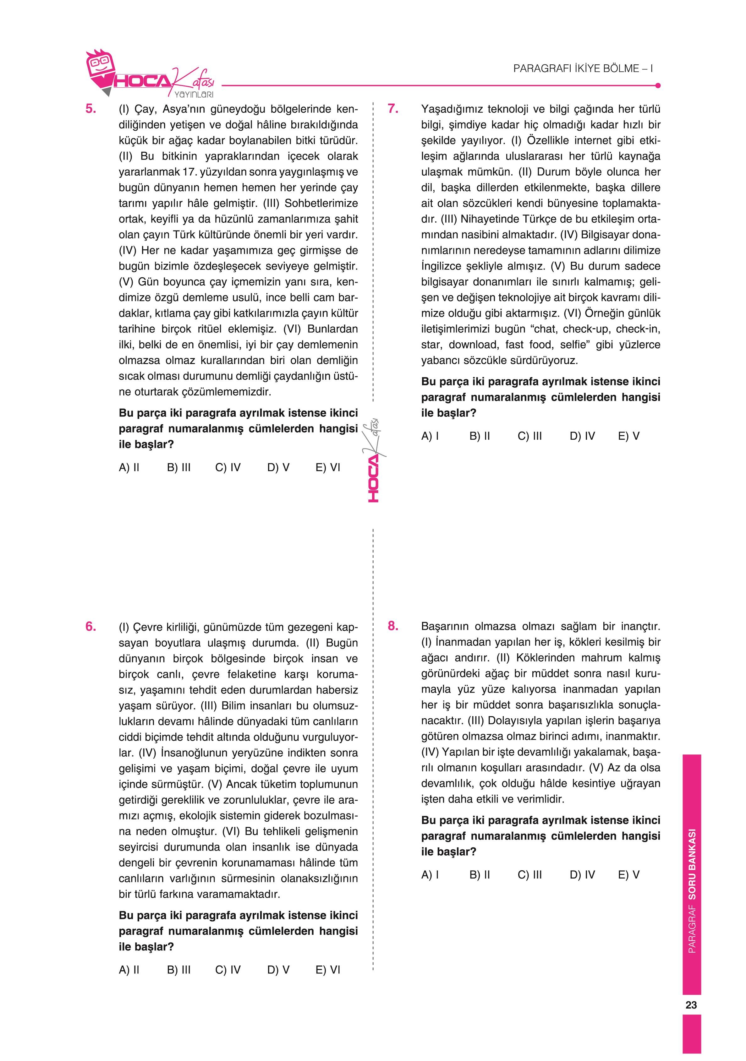 2026 KPSS Paragrafı Kafala Tamamı Çözümlü Soru Bankası