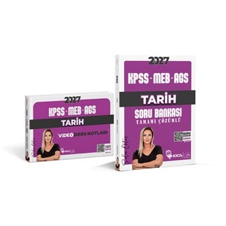 2027 KPSS-MEB-AGS Tarih Soru Bankası - Tarih Video Ders Notları 2 Li Set