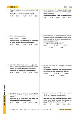 2026 KPSS GY-GK Türkçe-Matematik- Tarih- Coğrafya- Vatandaşlık Yaprak Test  5 Li Set