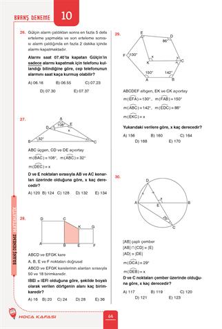 2026 KPSS Matematik Tamamı Çözümlü 15 Branş Deneme