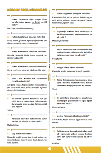 2026 KPSS Pratiko / Vatandaşlık/ Soru - Cevap