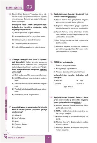 2026 KPSS Tarih Soru Bankası- Tarih Video Kafa Notlar- Tarih  10 Branş Deneme 3 Lü Set