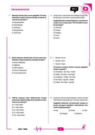 2026 KPSS Tarih Tamamı Çözümlü Soru Bankası