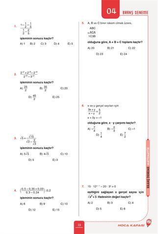 2026 KPSS Türkçe 21 Li- Matematik 15 Li- Coğrafya 15 Li-Tarih 10 Lu-Vatandaşlık 21 Li Tamamı Çözümlü Branş Deneme 5 Lİ SET
