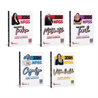 2026 KPSS Türkçe- Matematik- Tarih- Coğrafya-Vatandaşlık Soru Bankası 5 Li Set